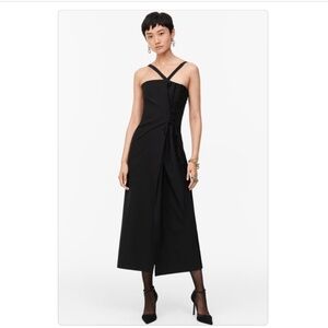 NWT - ZARA LIMITED EDITION DRESS WITH LACE-UP DETAIL - BLACK - L